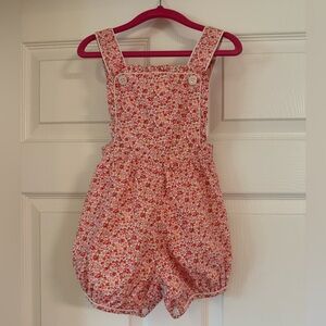 Rachel Riley Pink and White Overalls